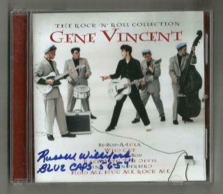 Russell Williford Signed Gene Vincent Blue Caps Vintage Music Rock Cd Photo