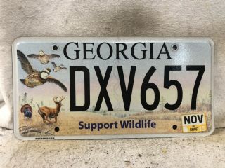2015 Georgia Support Wildlife License Plate Bobwood Quail
