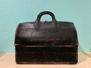 Antique Doctors Medical Bag Emdee Schell Brown/black W/original Equipment