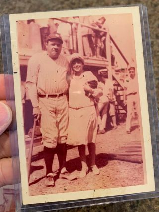 circa 1930 ' s BABE RUTH & LOU GEHRIG YORK YANKEES BASEBALL PHOTO 3