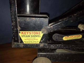 Antique 1930s Keystone Ride Me Pressed Steel Steam Shovel