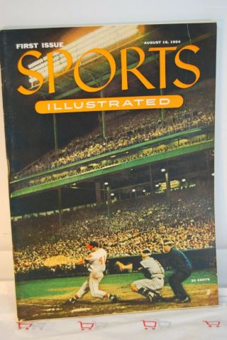 First Issue Sports Illustrated August 16 1954 Willie Mays Cards Jackie Robinson