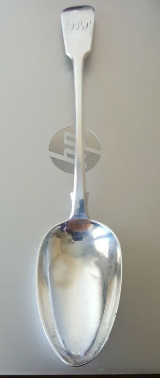 1834 English Sterling Silver Stuffing Spoon - Lewis Samuel - Monogrammed
