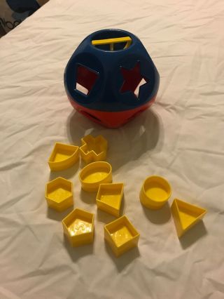 Vintage Tupperware Toys Shape O Ball Sorter Tupper Toy With 9 Shapes