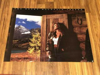 Vintage 1988 Coors Beer Rocky Mountain Legend Sexy Girl Beer Poster Bar Cabin