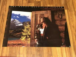 Vintage 1988 Coors Beer Rocky Mountain Legend Sexy Girl Beer Poster Bar Cabin 2