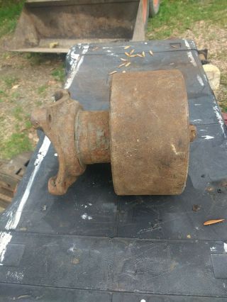 Antique Flat Belt Pulley Attachment.  Crawler,  Tractor,  Pto