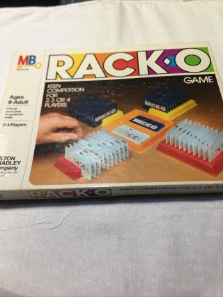 Vintage 1980 Rack O Game - Keen Competition For 2,  3 Or 4 Players Milton Bradley
