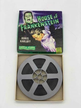 Vintage House Of Frankenstein 8 B&w 8mm Film Boris Karloff Horror