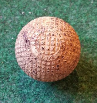 Antique Collectible Newton Flier 27 1/2 Line Cut Gutta Percha Golf Ball - 1895