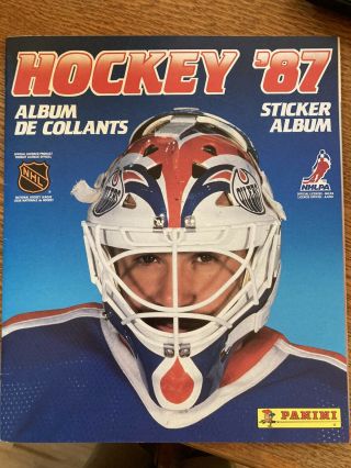 1987 Panini Hockey Sticker Complete Set With Empty Album