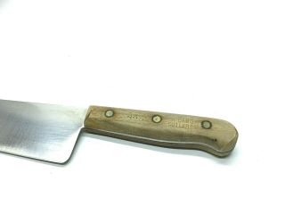 Vintage Chicago Cutlery Chef Knife 10” Stainless Steel 44S Wooden Handle 2