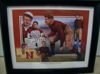 Nebraska Cornhusker.  100 Years Of Nebraska Football Signed By Ted Watts