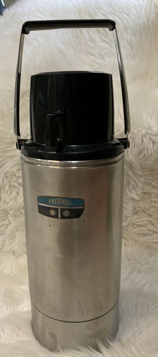 Vintage King Seeley Stainless Steel Thermos 2 Quart Vacuum Bottle No.  2466,  Usa