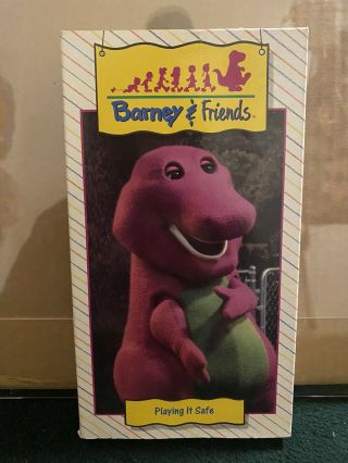 Barney & Friends Playing It Safe Vintage Vhs 1992