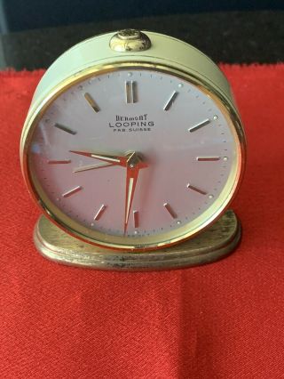 Looping 15 Jewels 8 Day Alarm Clock Swiss Vintage Perfect