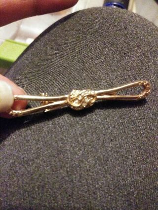 Antique Art Deco Solid 14k Gold Diamond Pin