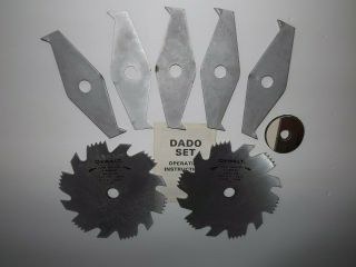Vintage Dewalt R - 6024 Dado Set 2 Flat Ground Blade 5 Chippers Cond