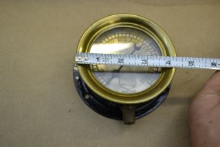 Antique Brass Ashcroft Air Pressure Or Steam Gauge 200 Psi 4 Inch