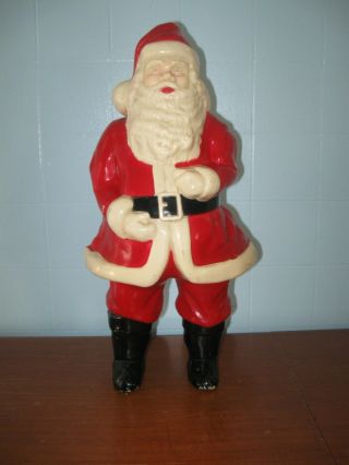 Vintage Union Products 17 " Hard Plastic Santa Claus Christmas Blow Mold,  No Cord