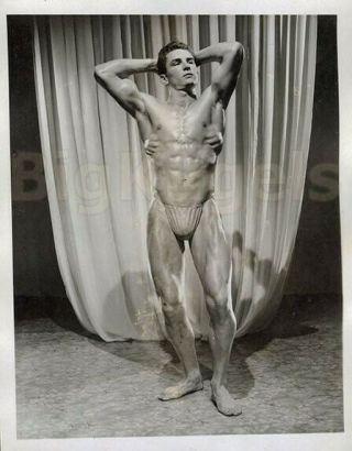 1950s Vintage Mizer Amg Male Nude Leonard Chambers Handsome Jock Muscle Beefcake