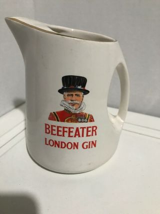 Vintage Beefeater Gin Porcelain Bar,  Pub Pitcher,  Jug,  Wade England