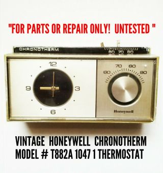 Vintage Honeywell Chronotherm T882a 1047 1 Thermostat,  1974