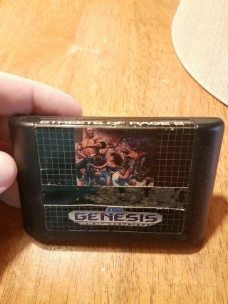 Streets Of Rage 2 Sega Genesis Cartridge Vintage Video Game