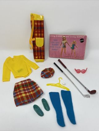 Vintage Barbie Clothes Mod Era Doll Outfit 3413 Golfing Greats Complete