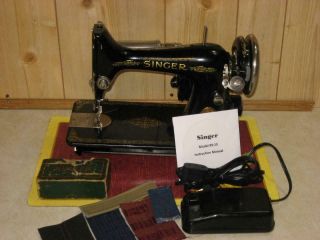 1928 Singer 99 - 13 Sewing Machine Filigree Decals Very Runs & Sews