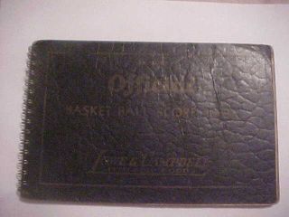 Vintage1940 - 41 Basketball Basket Ball Score Book Lowe & Campbell Athletic Goods