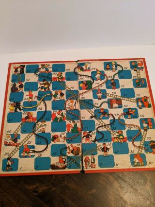 Vintage Chutes And Ladders Game Board Only Very Old