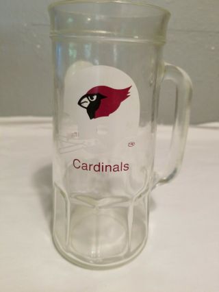 Vintage St.  Louis Cardinals Glass Beer Mug Nfl Football Fisher Nuts 1970 
