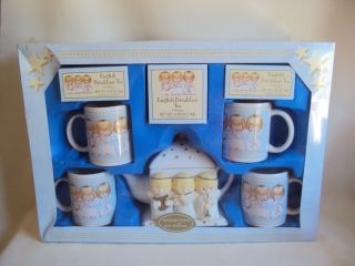 Vintage Hallmark Three Angels Tea Pot Set