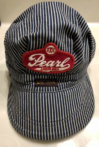 Big Smith Cap Vintage Engineer Train Conductor Hat W/xxx Pearl Lager Beer Patch