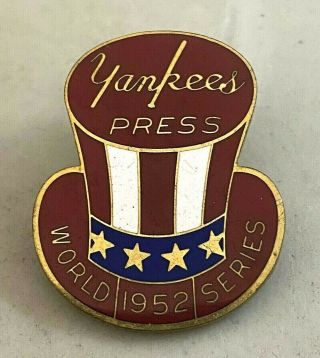 1952 Prototype World Series Press Pin York Yankees