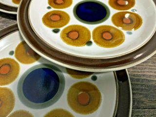 Set Of 4 Vintage Mod 7 1/2 " Salad Plate Style House Stoneware Japan Mid - Century