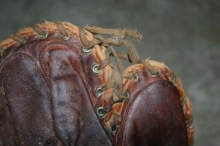 Scarce 1910 ' s TY COBB W.  B.  JARVIS vintage leather baseball glove Detroit Tigers 5