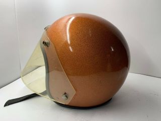 1970 Hondaline Stag Motorcycle Helmet W/ Face Shield Texas Longhorn Burnt Orange
