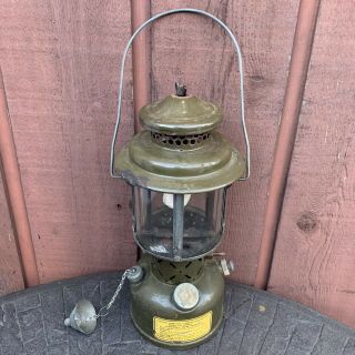 Vintage Coleman Us Military 1952 Single Mantle Gas Leaded Fuel Lantern