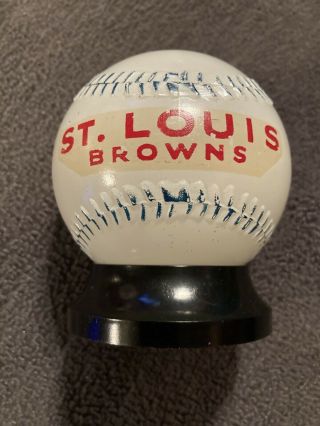 Vintage Circa 50’s St.  Louis Browns Glass Bank Collectible Memorabilia