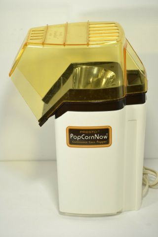 Vintage Presto Popcorn Now Hot Air Continuous Corn Popper Model 0481008
