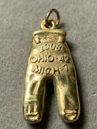 Ohio State Buckeyes Gold Pants Charm 2008 Season 6