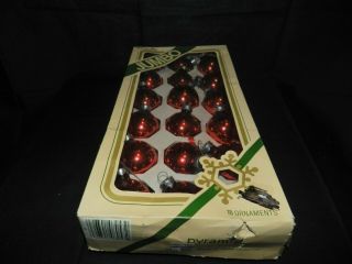 357 18 Vintage " Pyramid " Red 2 1/3 " Bulb S For Christmas Tree Box