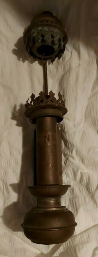 GNR vintage steam railway train carriage wall mounted brass lamp 2