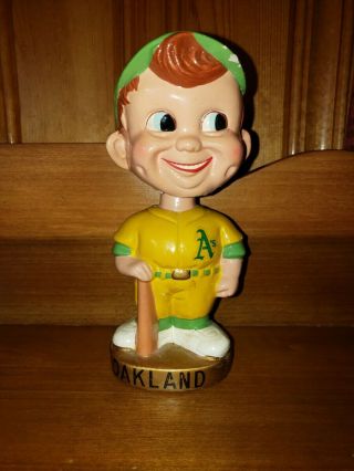 1967 Oakland As Boy Head Base Nodder/bobble Head/bobbing Head Looks
