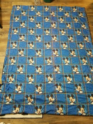 Vintage Disney ' s Mickey Mouse Twin /Full Size Comforter Blanket 84 x 62 2