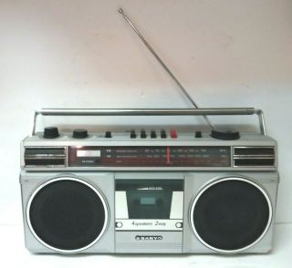Sanyo M9706 Vintage Boombox Ghetto Blaster Stereo Cassette Recorder