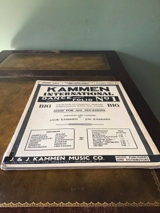 Vintage Sheet Music Kamel International Dance Folio No.  1 Piano Solo 1937