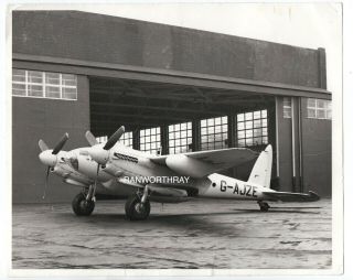 Raf B.  E.  A De Havilland Mosquito G - Ajze Cranfield Official Stamped Photo 96